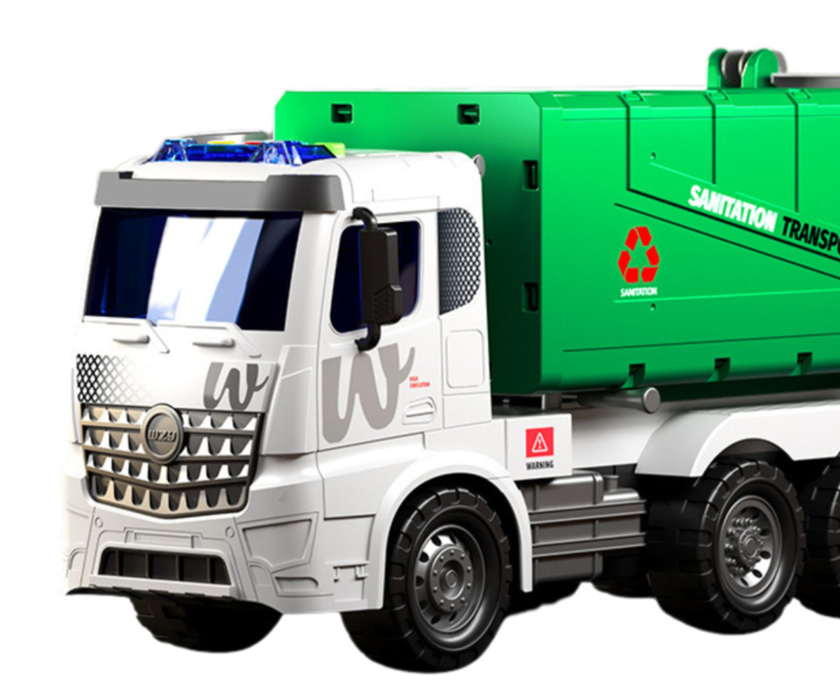 Arendav prügiveoauto mänguasi lastele, mis õpetab sorteerimist