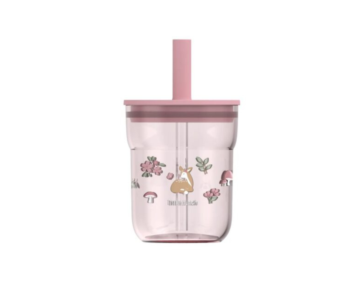 Little Dutch laste joogitops kõrrega Fairy Garden 250ml roosa disain