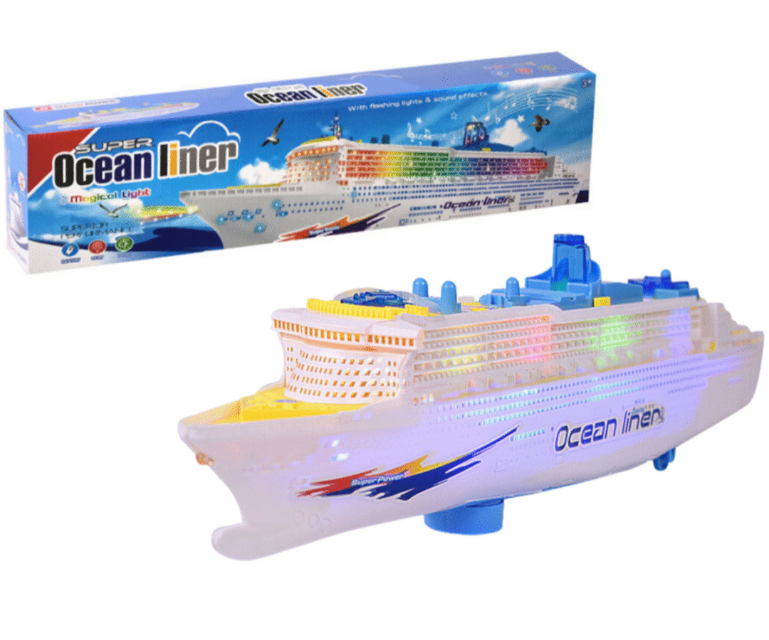 Reisilaev helide ja tuledega – Cruise Ship, värviliste tuled ja heliefektid.