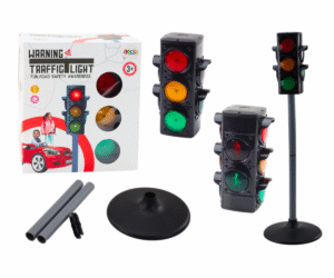 Liiklusfoor 70cm helide ja tuledega – hariv mänguasi lastele, sisaldab foori ja tarvikuid