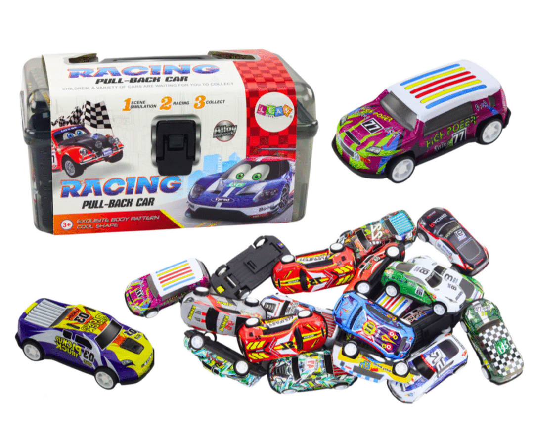 Autokomplekt kohvris – 25 autot koos uskumatute mänguautodega.