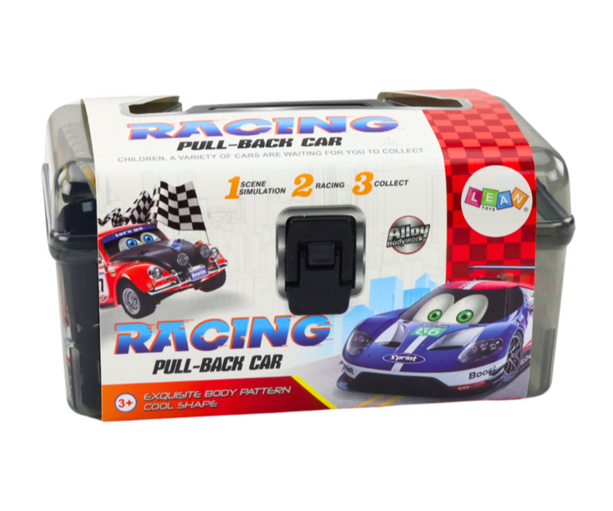 Atraktiivne pakend Autokomplekt kohvris – 25 autot mänguautodele.