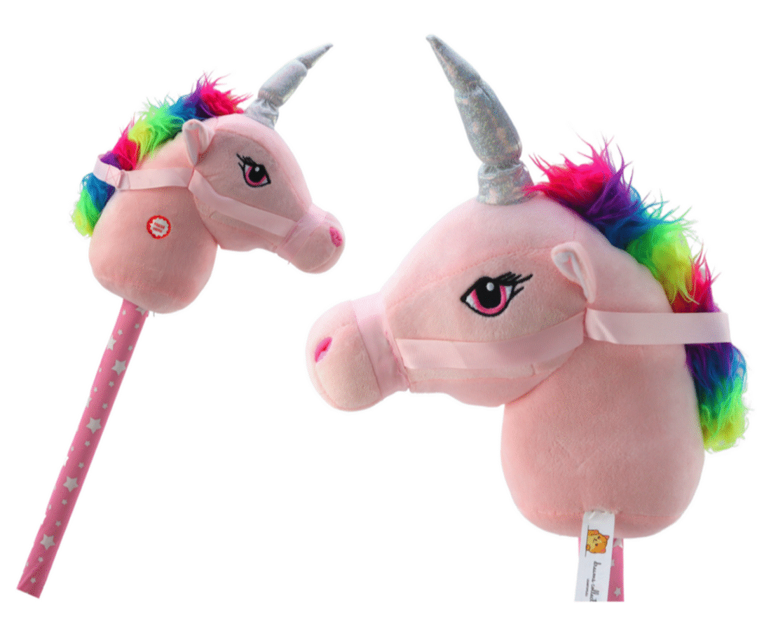 Pehmest plüüsist kepphobune Ükssarvik – roosa (3+) erksate värvidega müütiline hobune