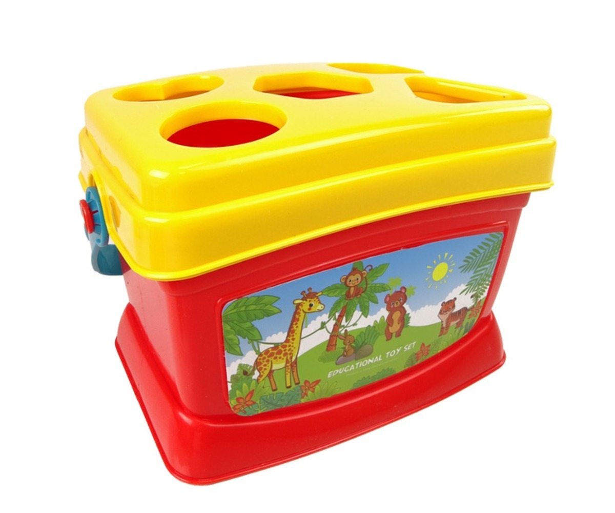 Vannimänguasi sorteerija – hariv ämbrikomplekt, vaade ämbrile ja selle kaanale.