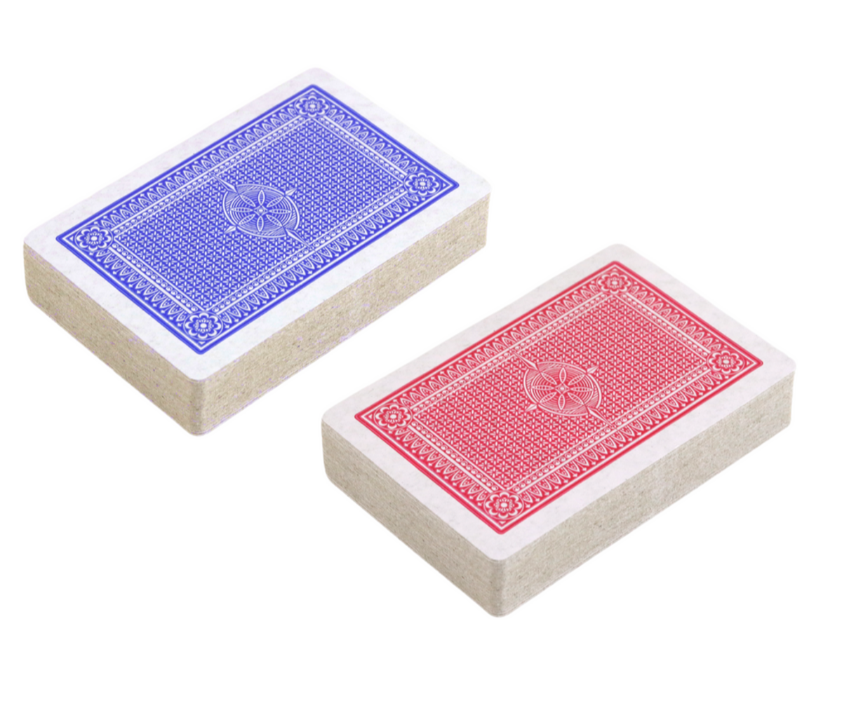 Kaardipakk Real SL – punased ja sinised mängukaardid koos detailidega.