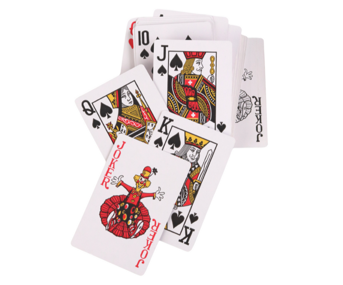 Mängukaardid kaardipakist Real SL, sealhulgas paki avatud kaartide näitus.