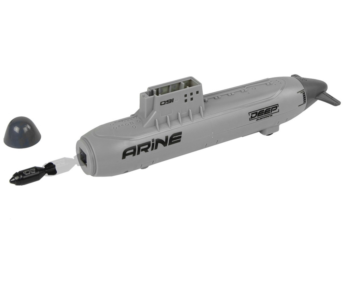 Allveelaev Sõjamängukomplekt Naval Army – laevad ja hävitajad, projektiilid välja lastud.