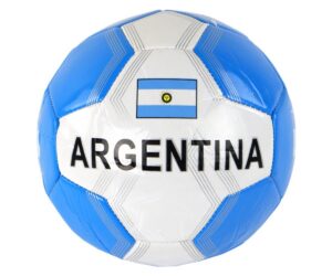 Argentiina lipuvärvides jalgpall – suurus 5 (24cm) koos Argentina lipuga.