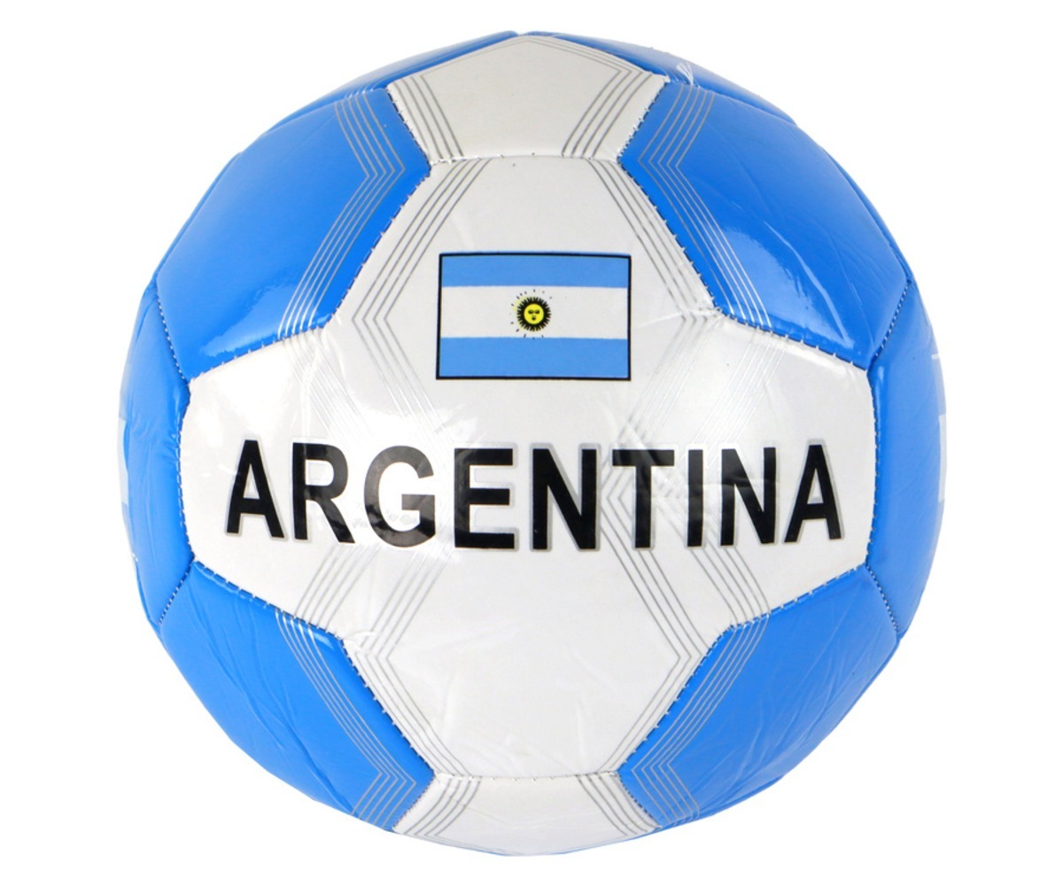 Argentiina lipuvärvides jalgpall – suurus 5 (24cm) koos Argentina lipuga.