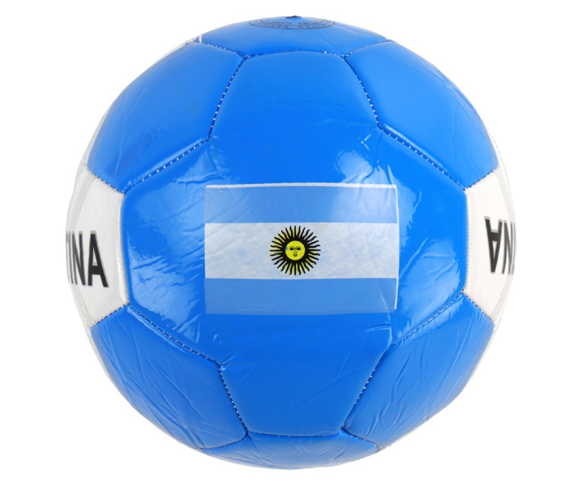 Argentiina lipuvärvides jalgpall – suurus 5 (24cm) tagantvaates, nähtav lipp.