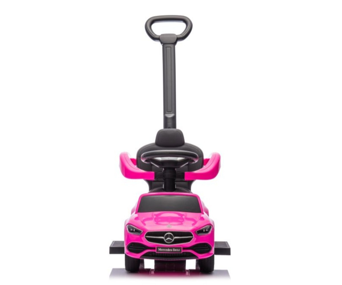 Pealtvaade roosa sõiduki istme alusesse panipaika.