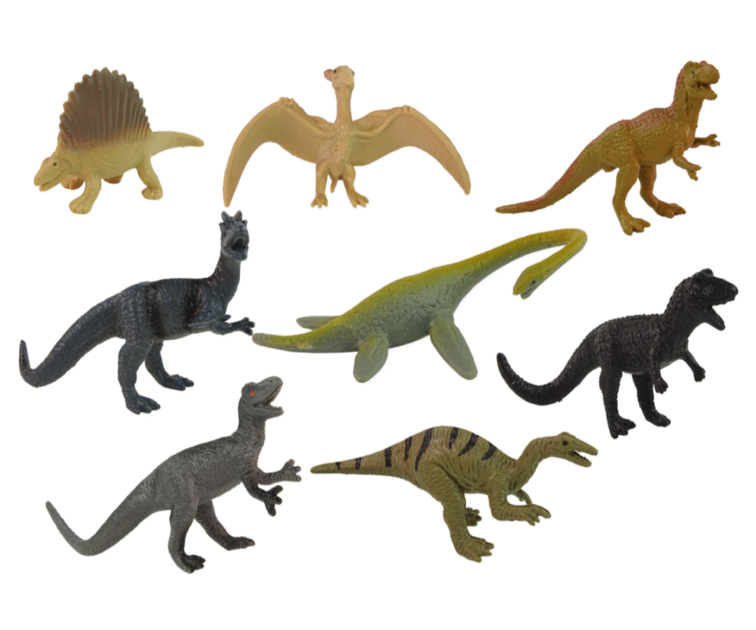 12 realistlikku dinosaurusefiguuri komplekt lastele