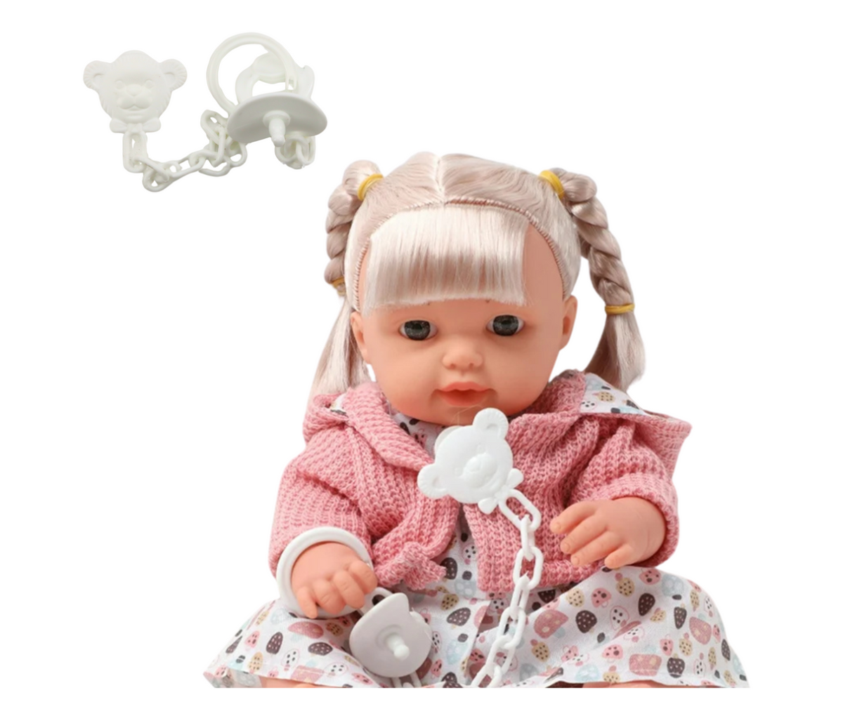 Beebinuku komplekt: nukk, lutt ja heliefektide patareid.