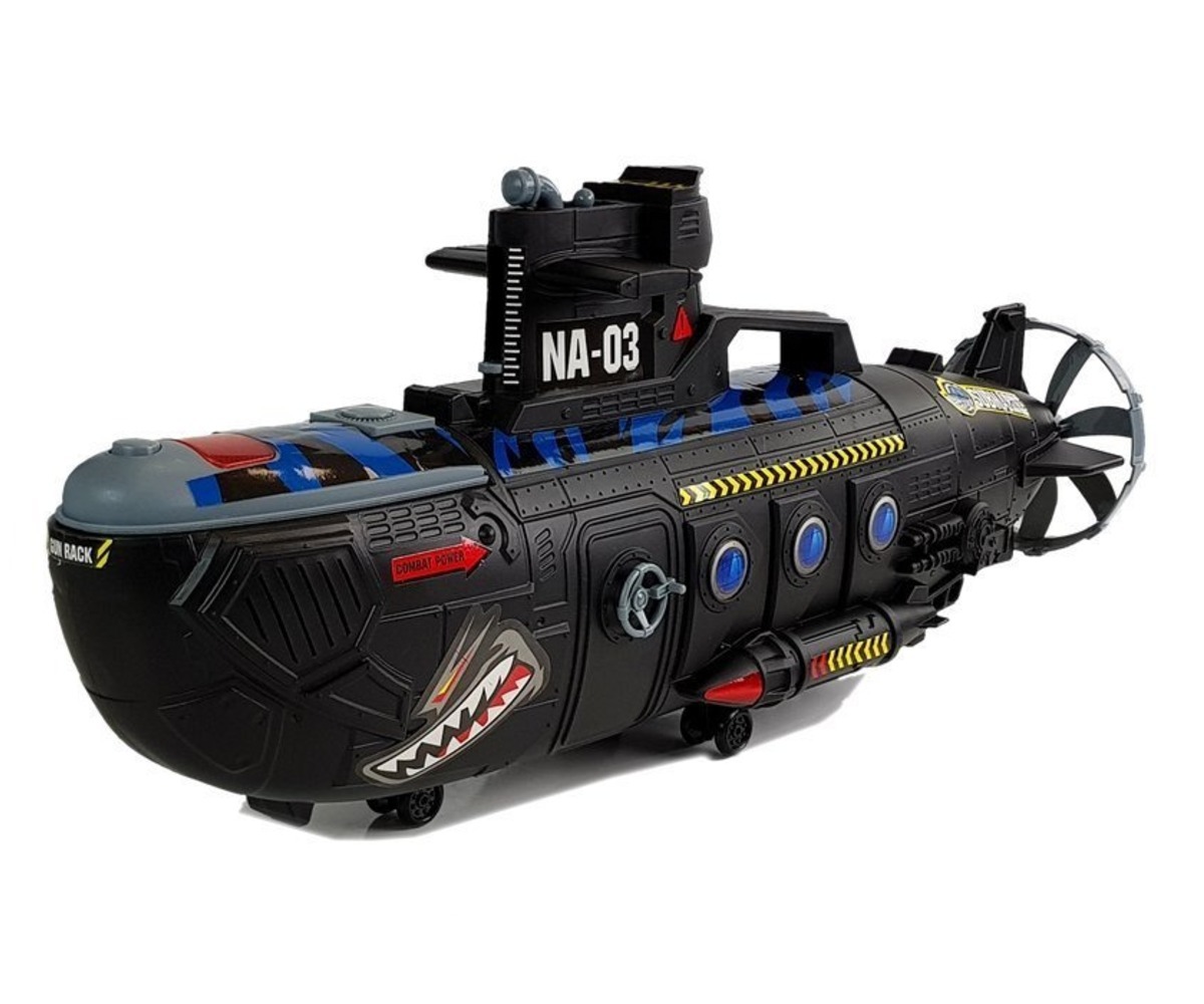 Detailne vaade allveelaeva, mis kuulub komplekti helikopteri ja heliefektidega – 54cm.