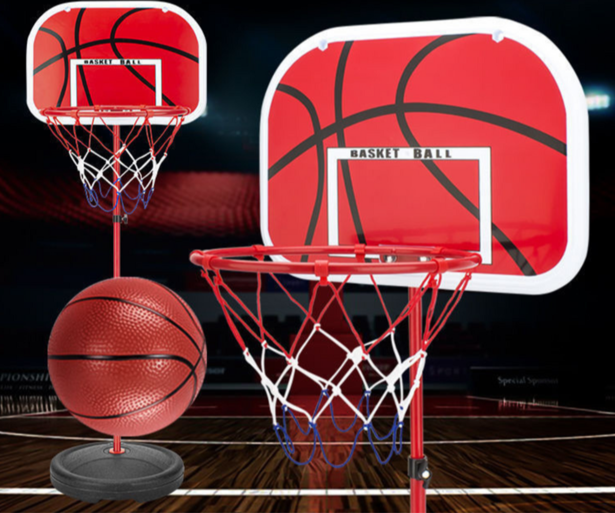 Korvpallikorvi tagalaud, rõngas ja võrk lähivaates.