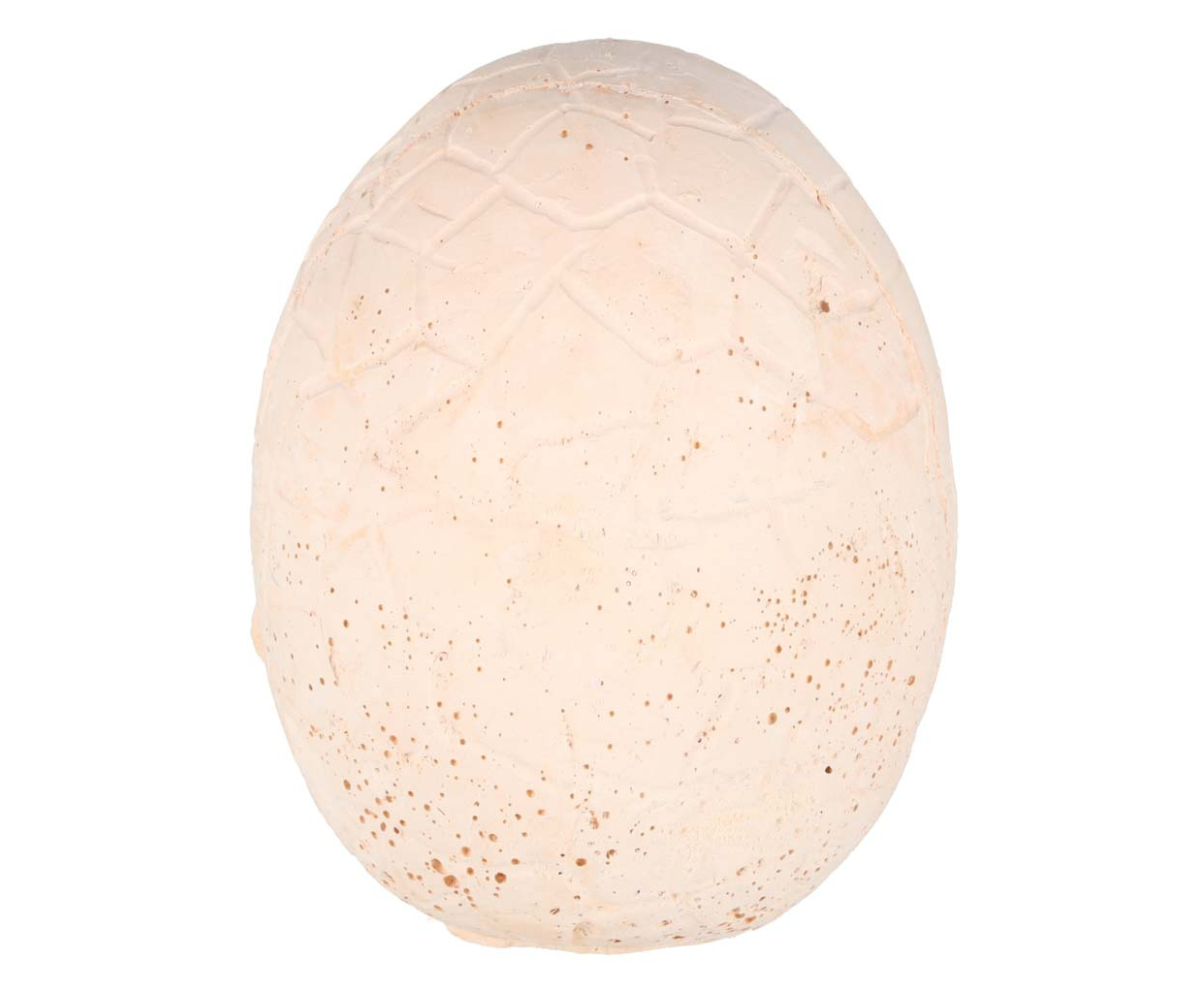 Laps kaevab kipsimunast välja dinosauruse figuuri.