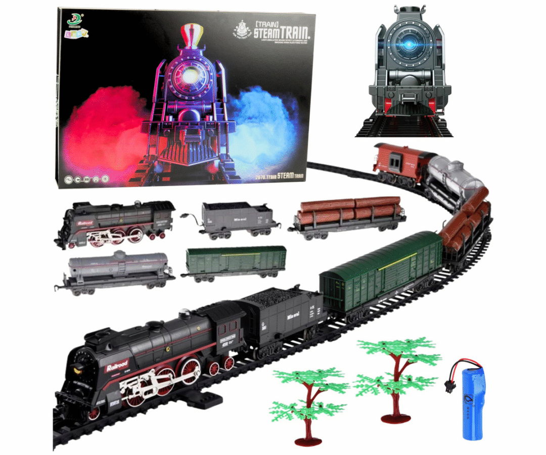 Aururongi 151 cm rööbastekomplekti detailid ja rongielemendid