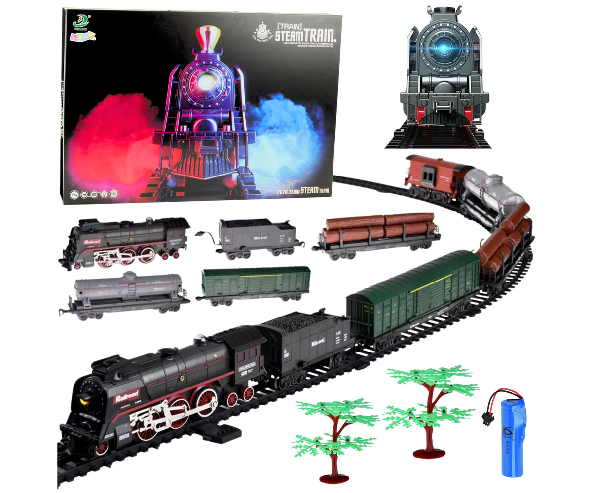 Aururongi 151 cm rööbastekomplekti detailid ja rongielemendid