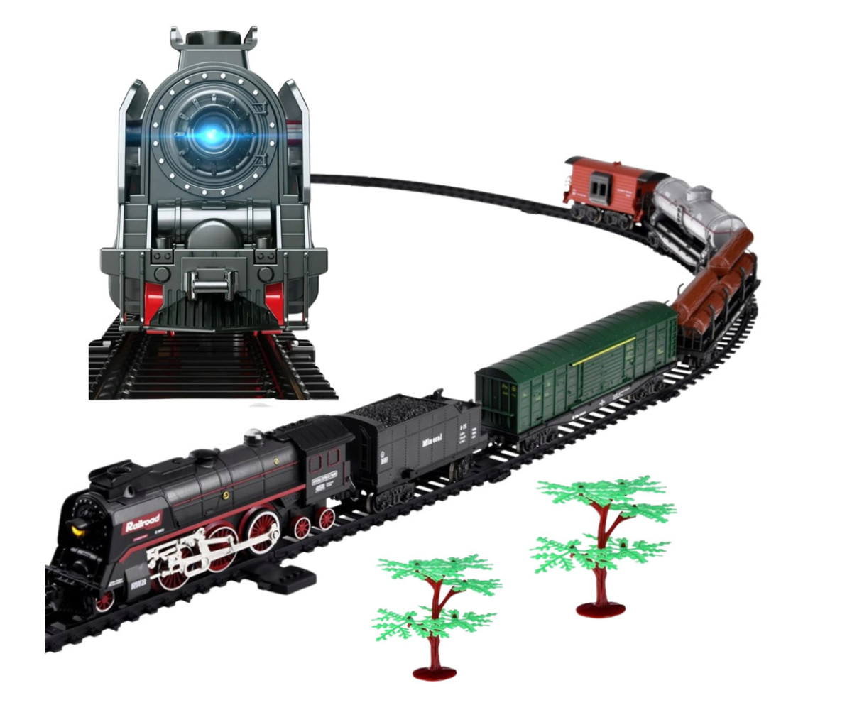 Laste aururongi komplekt – rong, vagunid ja dekoratiivsed puud