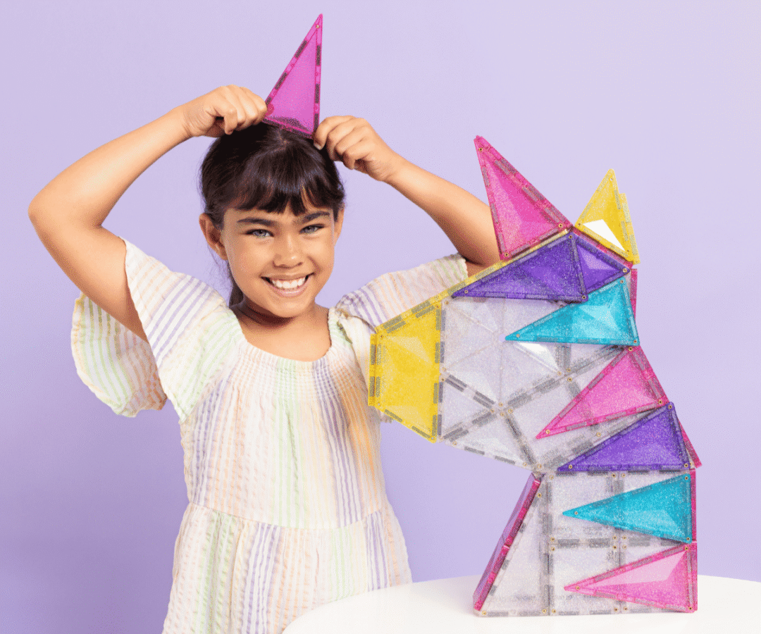 Connetix magnetklotsid Connetix Glitter Unicorn 56-osaline