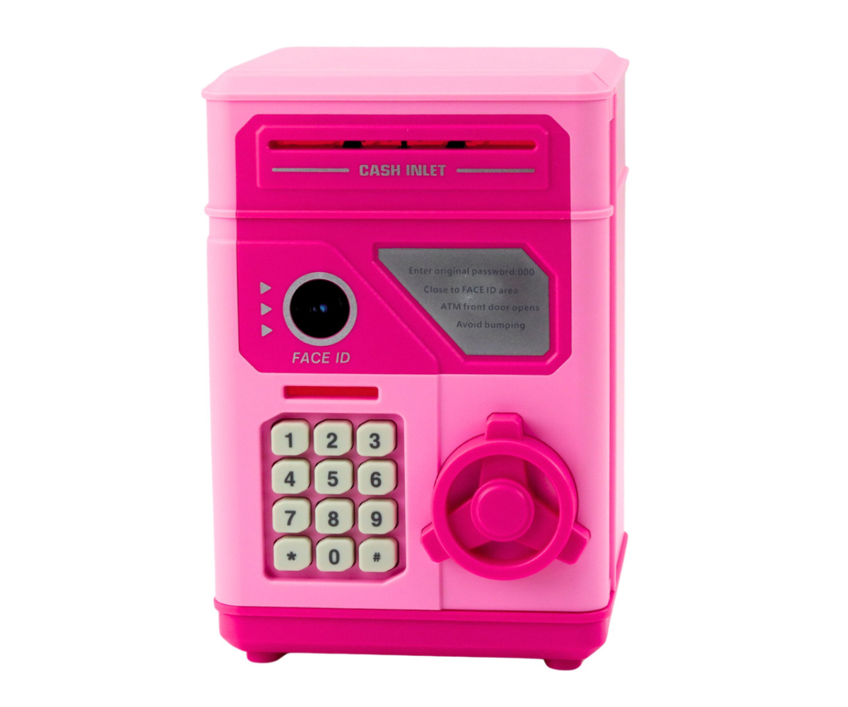 Elektrooniline seif ATM laste PIN-koodiga – roosa