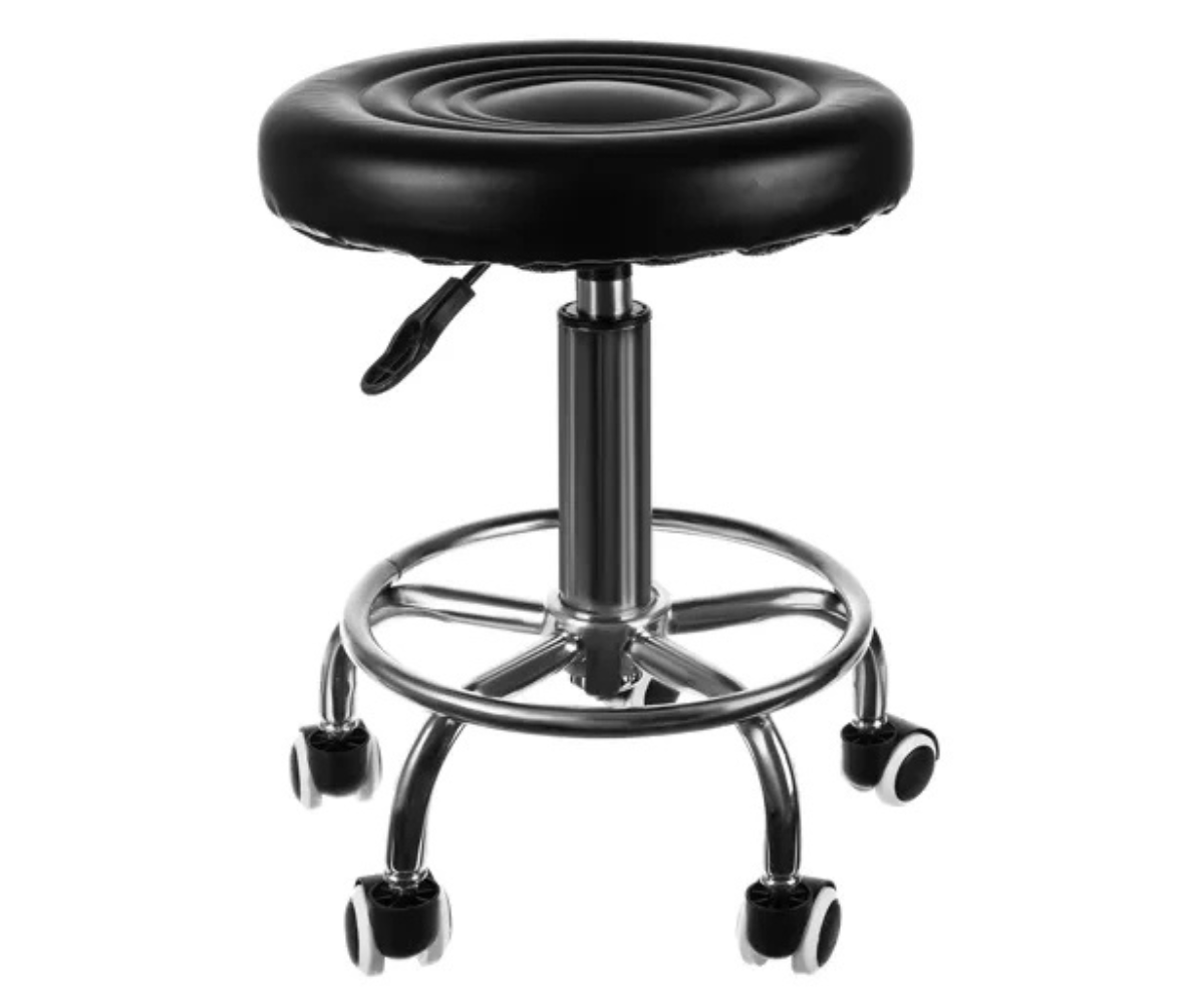 SF23505 must salongitool kummirataste ja jalatoega