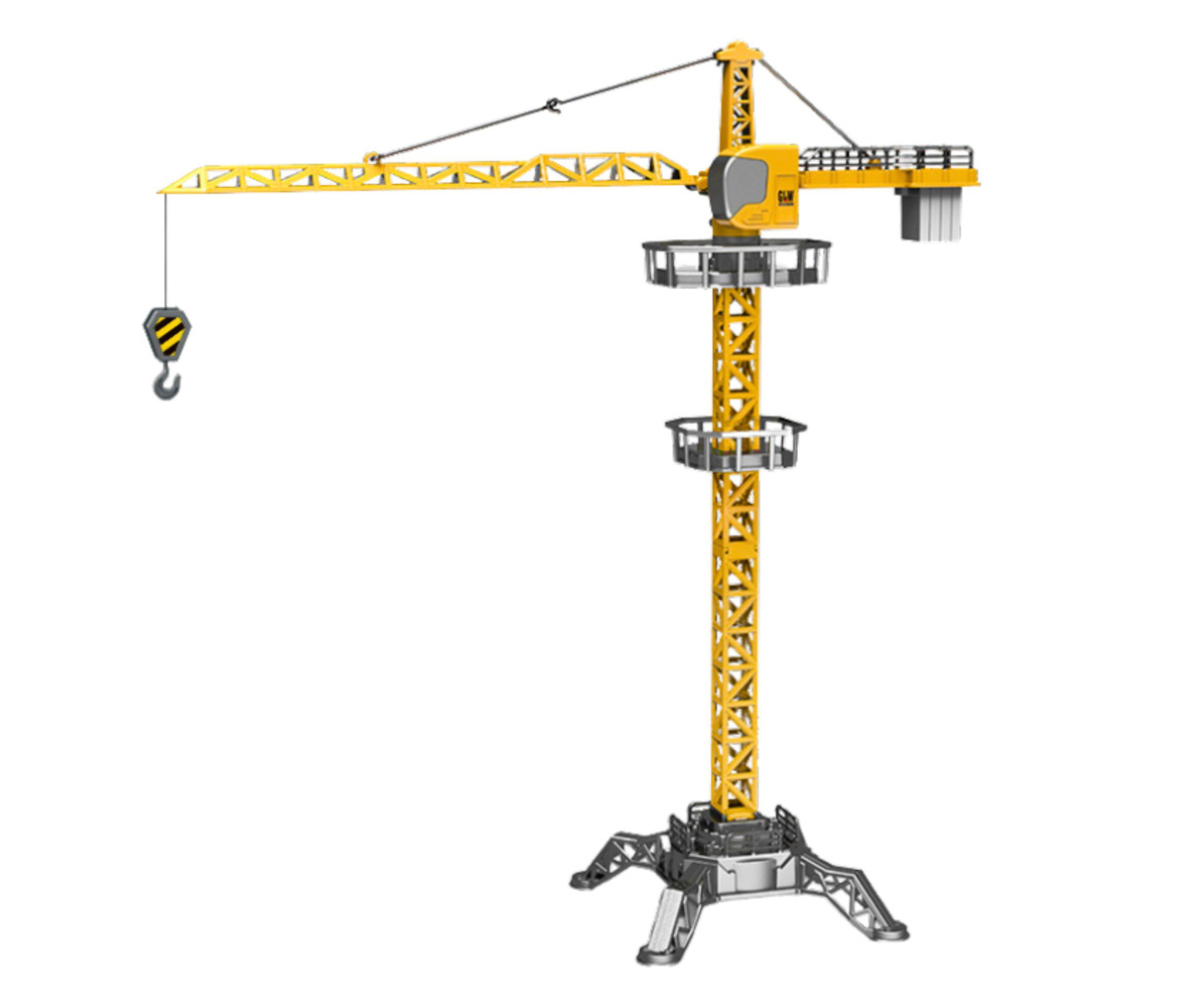 Laste ehitusmängu kraana 360° pöörlev õlg ja tugev alus