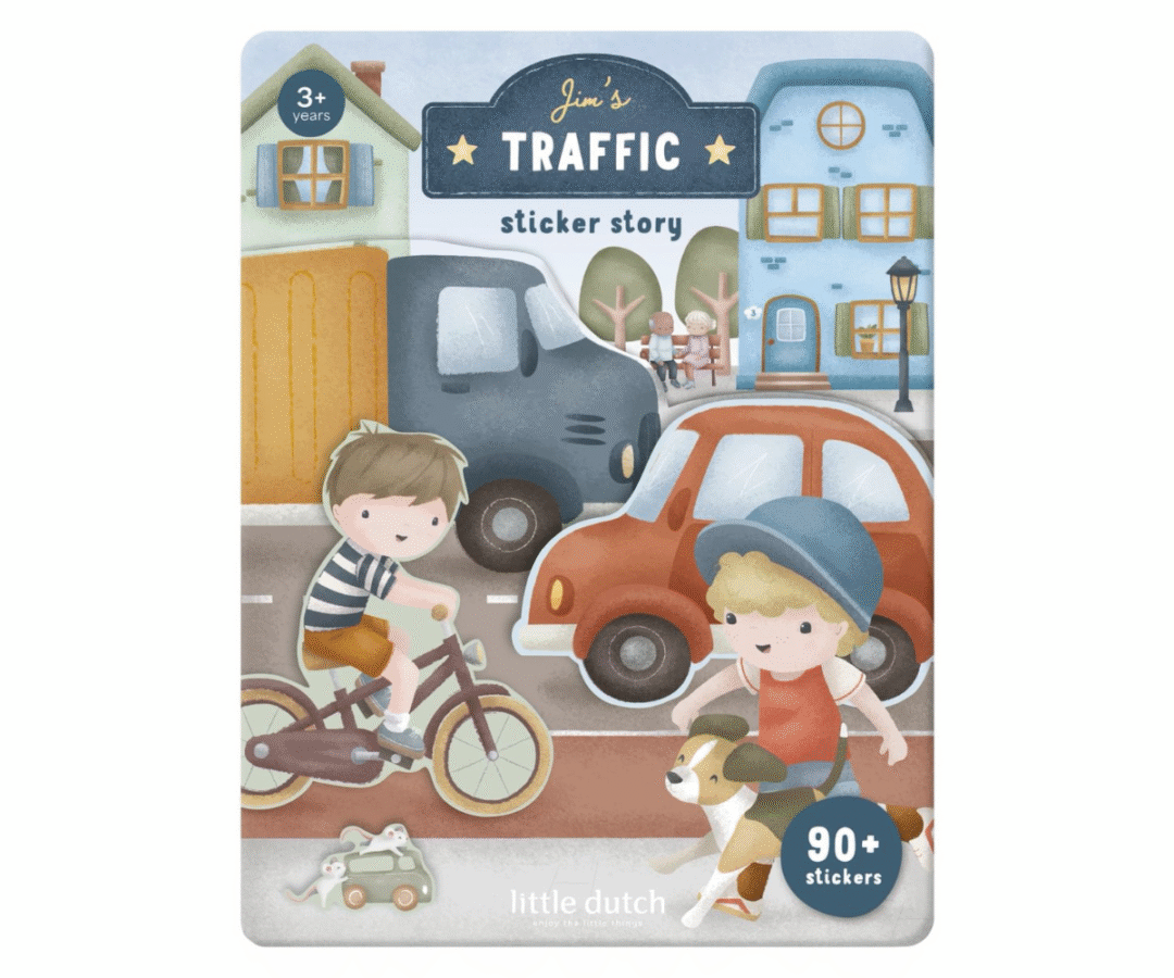 Little Dutch Jim & Friends kleebiste vihik üle 90 värvilise kleepsuga