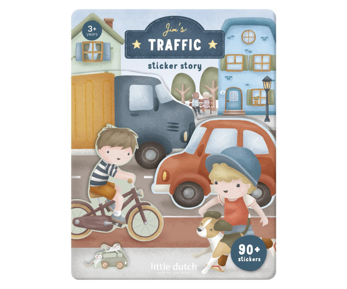 Little Dutch Jim & Friends kleebiste vihik üle 90 värvilise kleepsuga