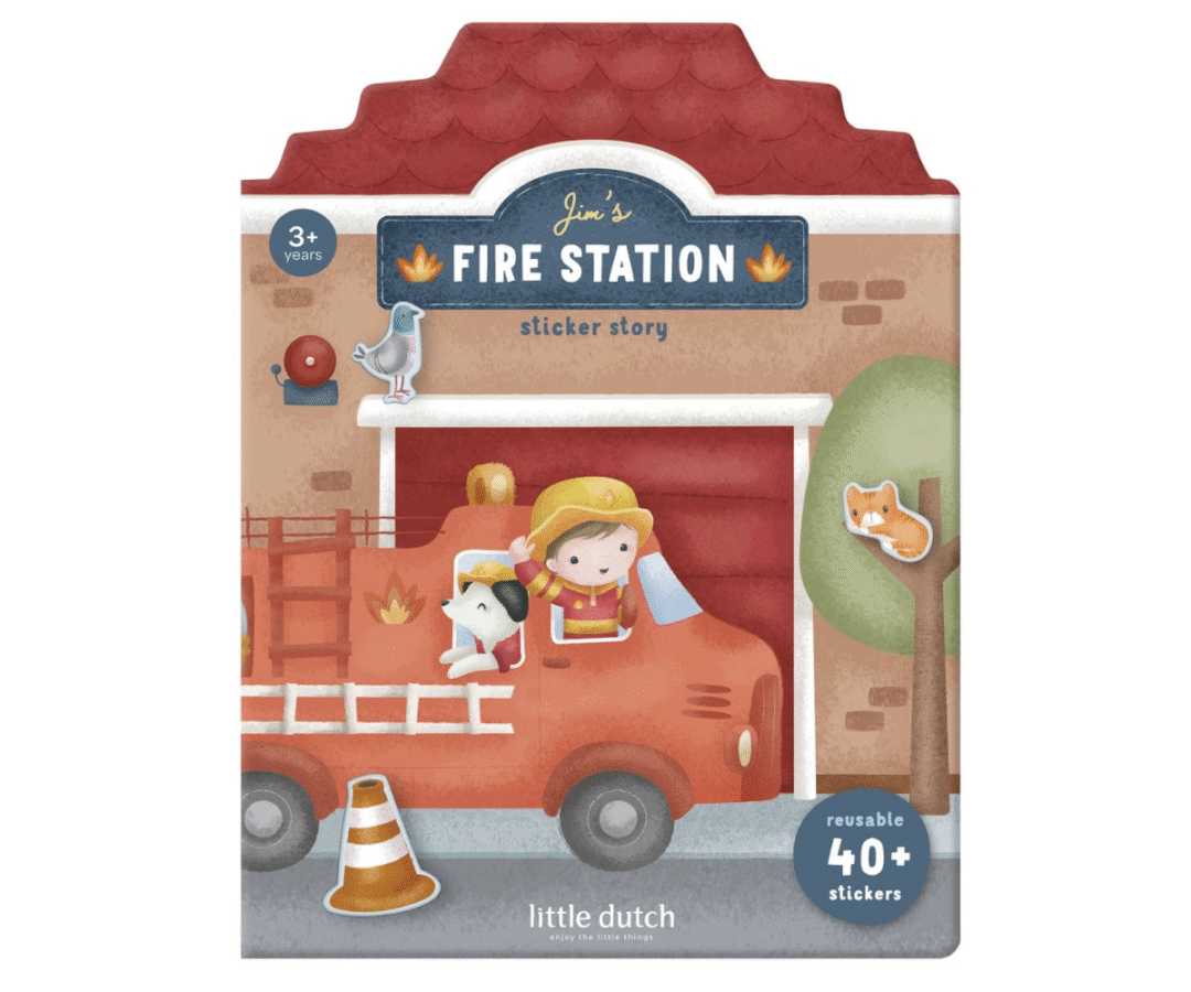 Little Dutch Jim & Friends kleebiste vihik taaskasutatavate kleepsudega