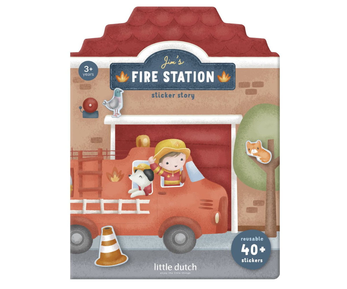 Little Dutch Jim & Friends kleebiste vihik taaskasutatavate kleepsudega