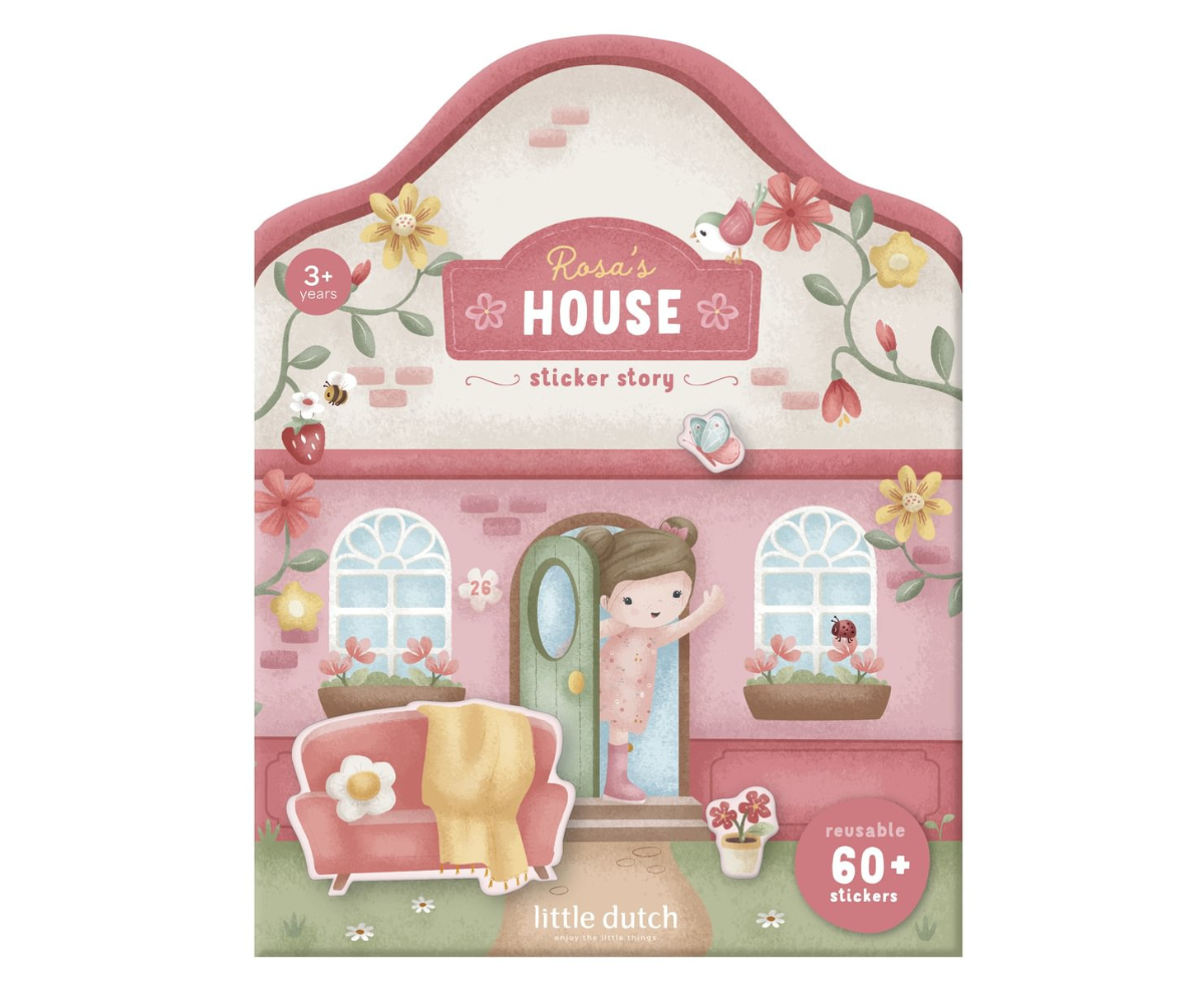 Little Dutch Rosa & Friends kleebiste vihik taaskasutatavate kleepsudega