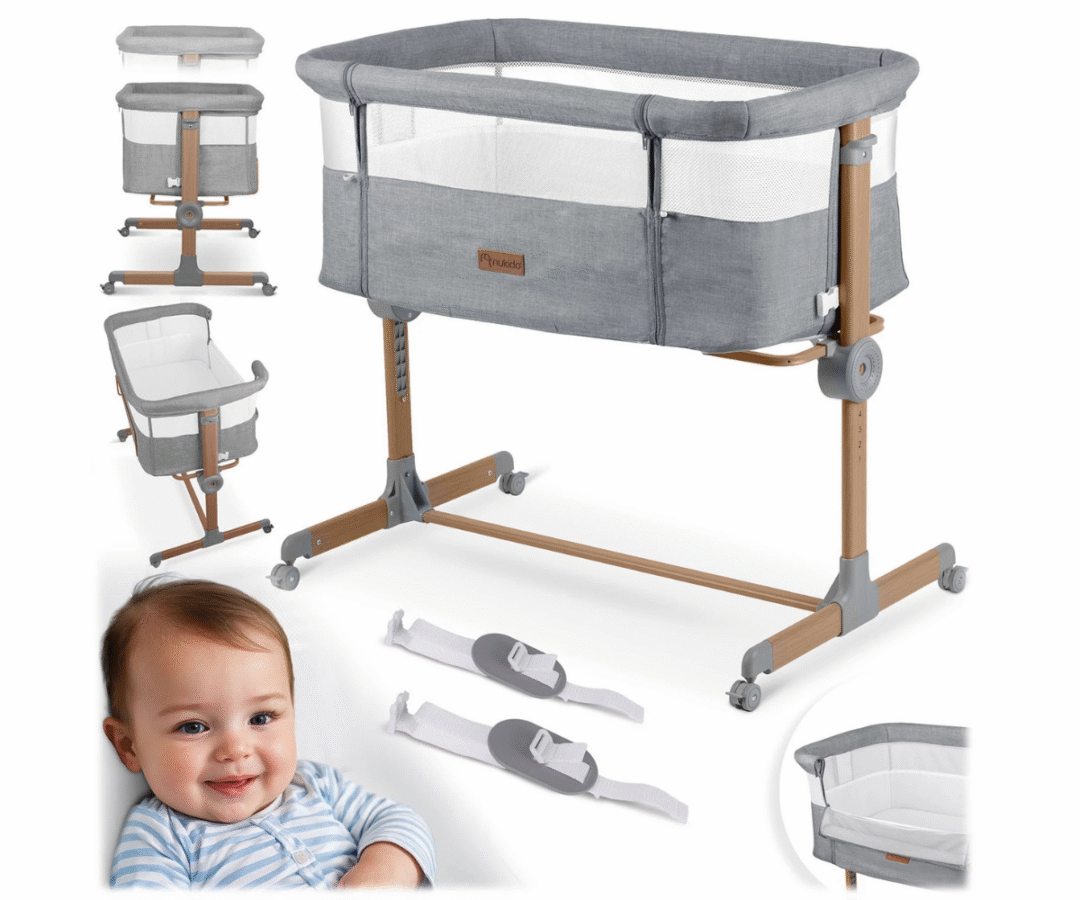 Beebivoodi Nukido NK-243 kõrvalvoodina vanemate voodi kõrval