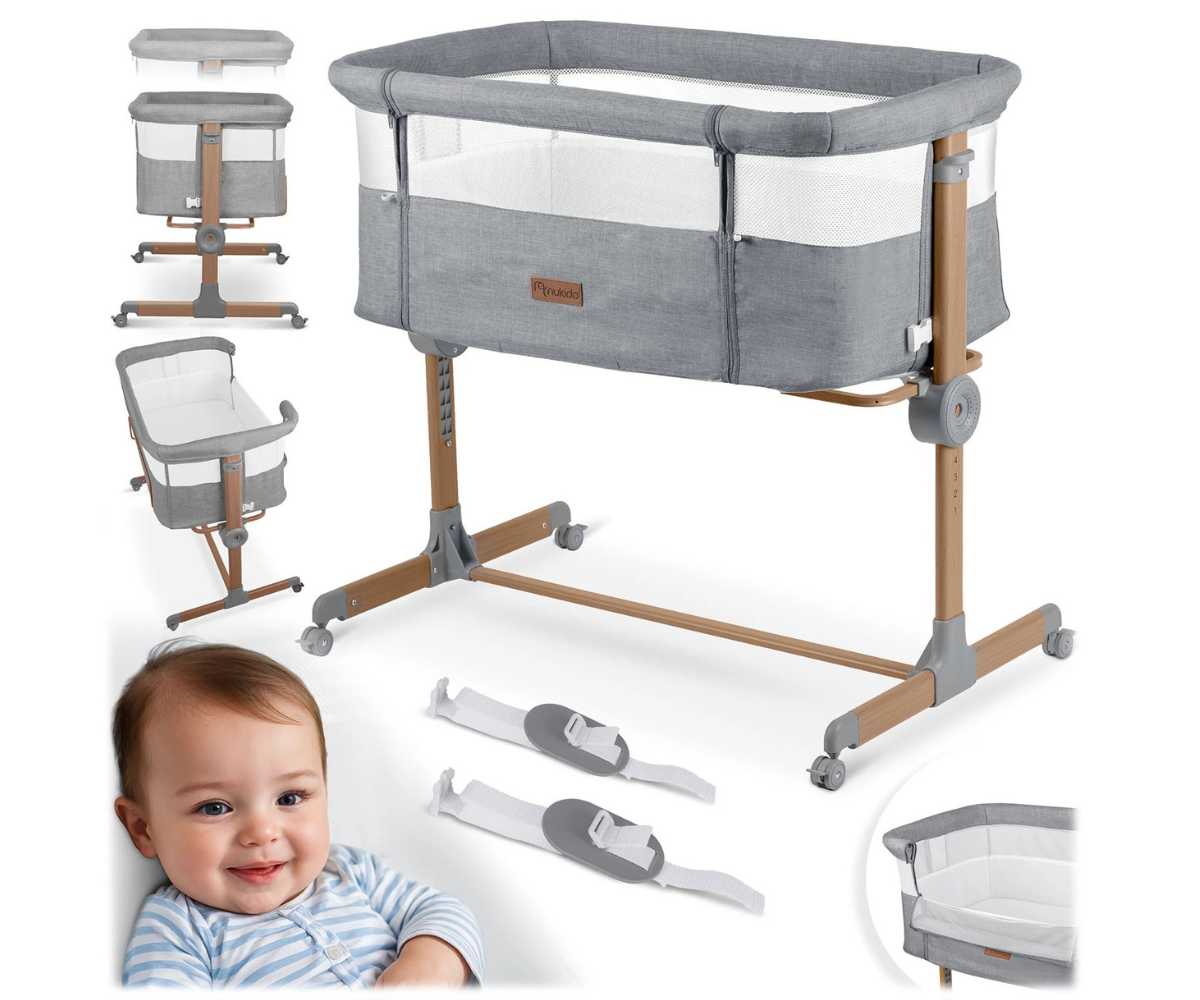 Beebivoodi Nukido NK-243 kõrvalvoodina vanemate voodi kõrval