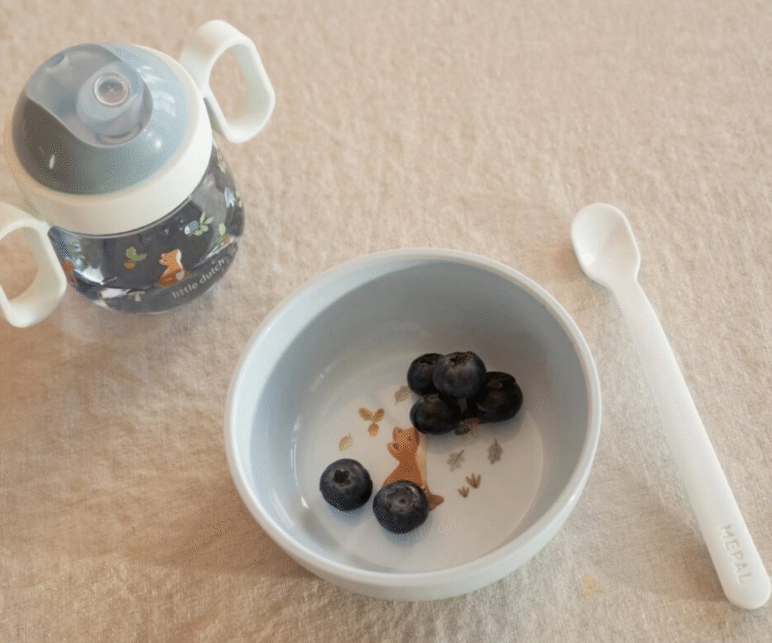 Forest Friends mustriga Little Dutch laste lusikad ja hoiukarp