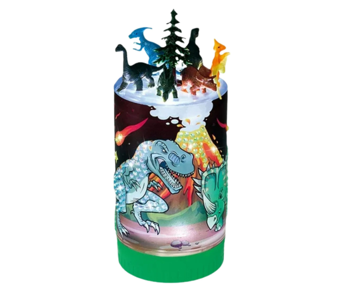 Loov komplekt dinosauruste ja teemantidega – kõik tarvikud ühes komplektis.