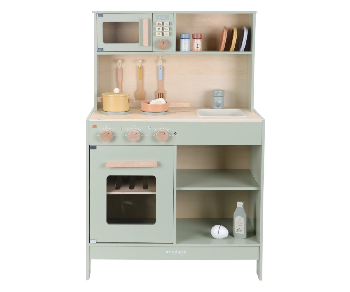 Little Dutch mänguköök Münt FSC puidust pastelsetes toonides