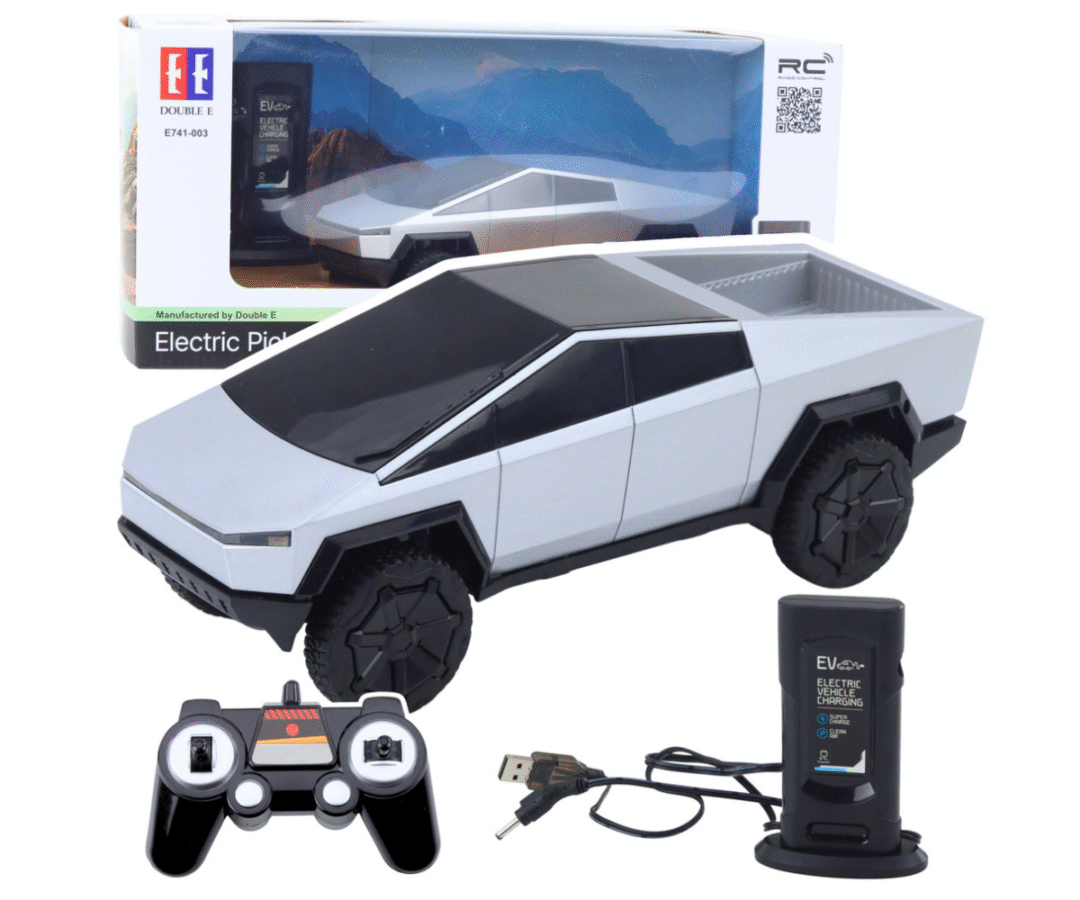 Hõbedane RC Pick-up auto LED-esituledega futuristlikus stiilis