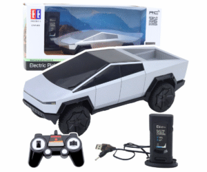 Hõbedane RC Pick-up auto LED-esituledega futuristlikus stiilis