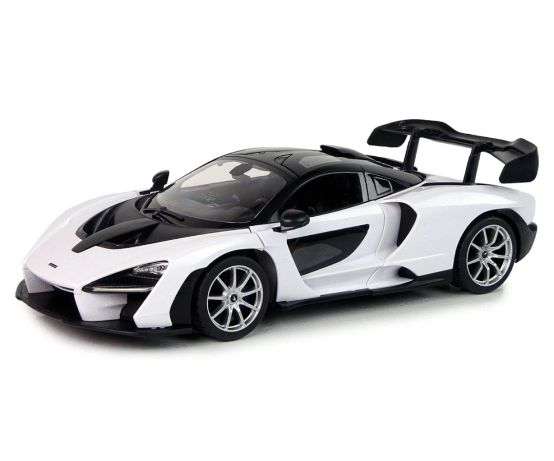 Puldiga mänguauto McLaren Senna Rastar 30cm - valge