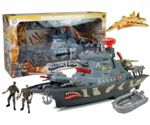 Militaarmängu komplekt pakendis, nähtavad kõik komplekti osad