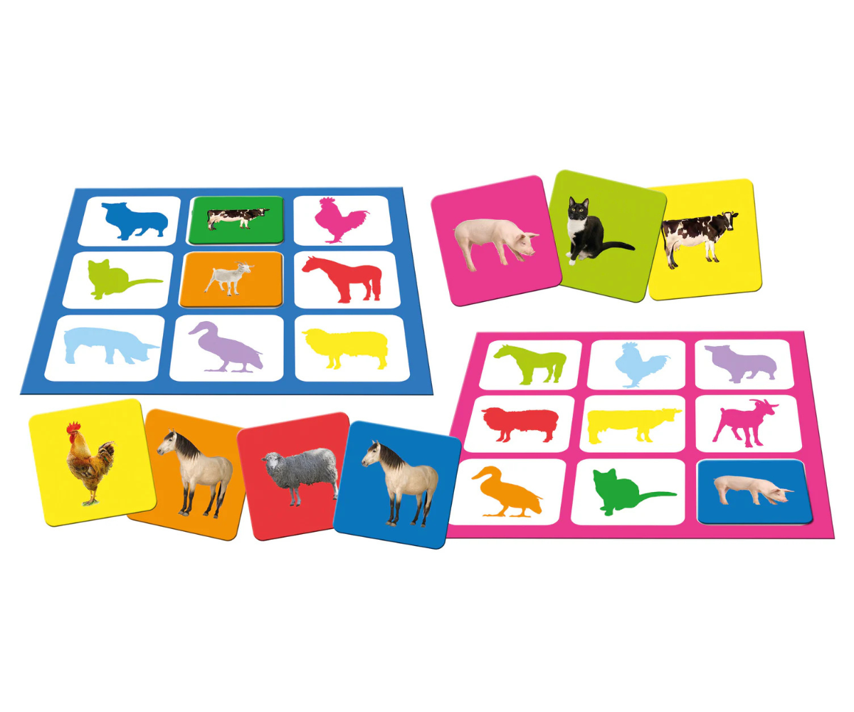 36 mängukaarti värviliste loomapiltidega