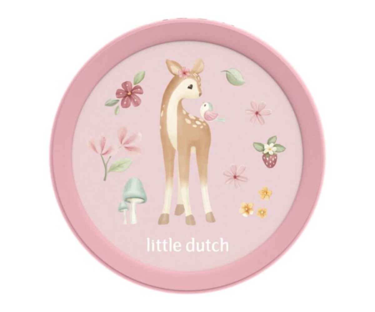 Fairy Garden toidutops koos komplektis oleva väikese puuviljakahvliga.