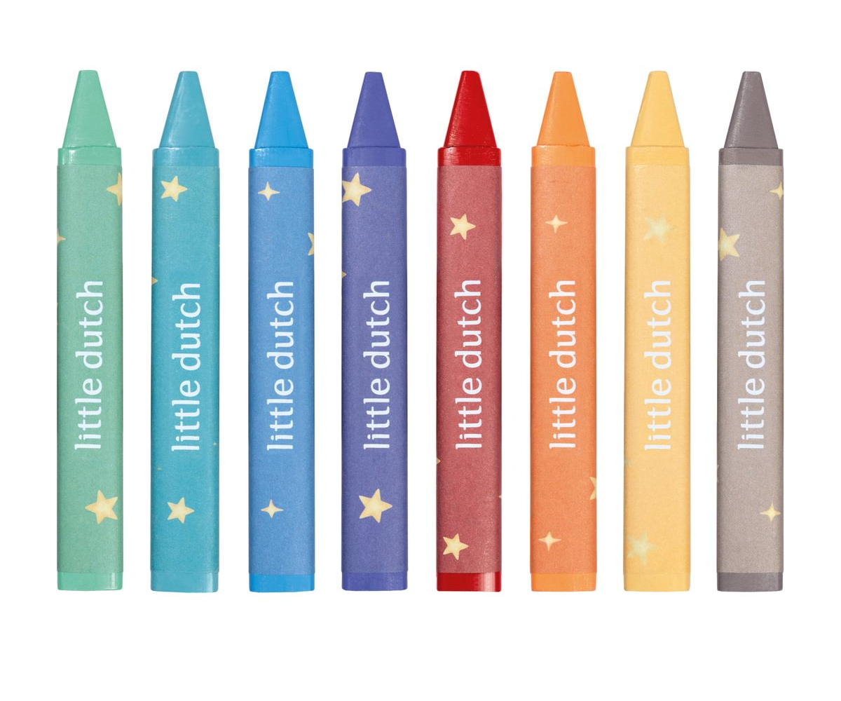 Jim & Friends Little Dutch vahakriitide komplekt pastelltoonides pakendis.