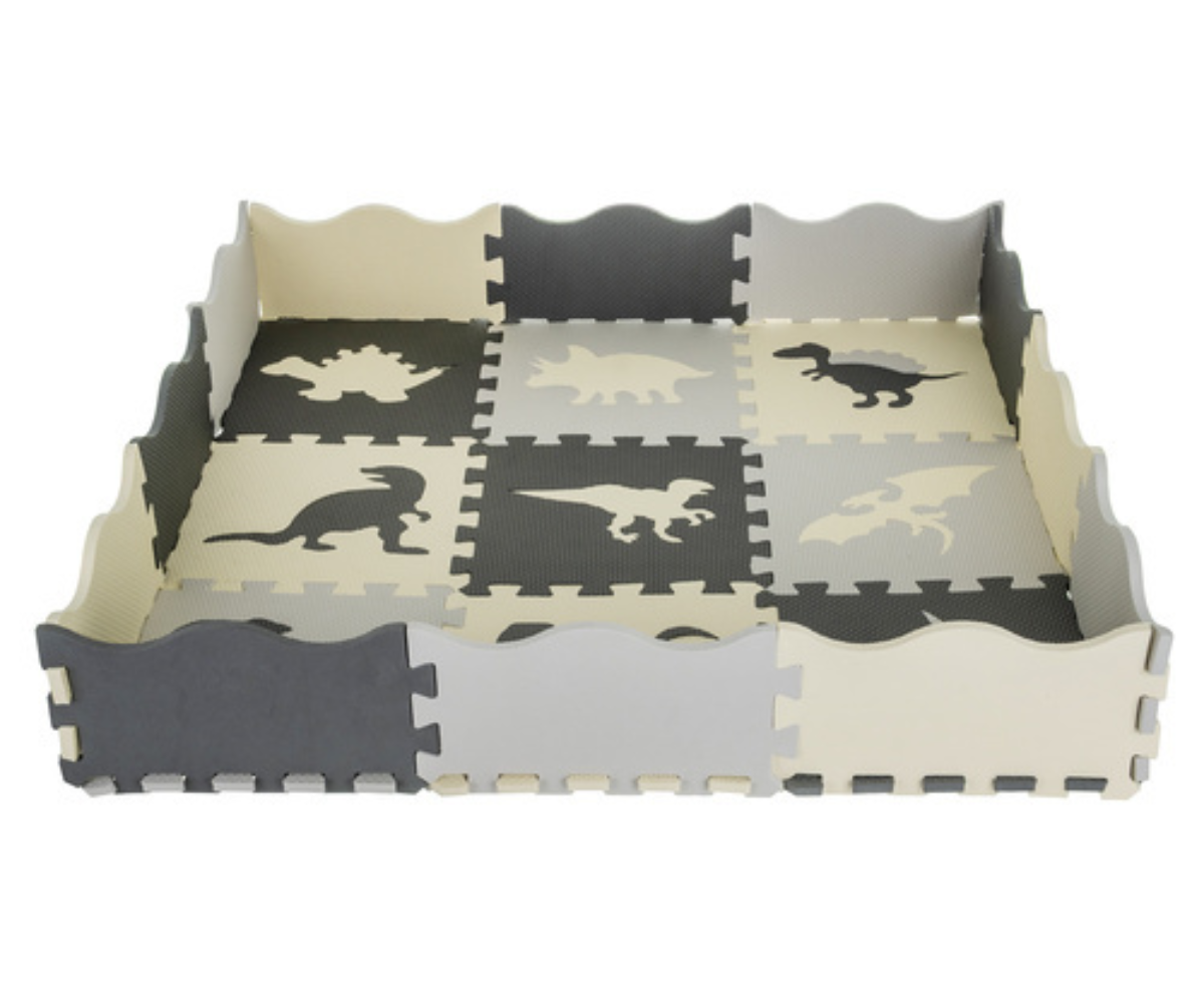 Vahtpuslematt lastele koos eemaldatavate dinosauruste kujunditega