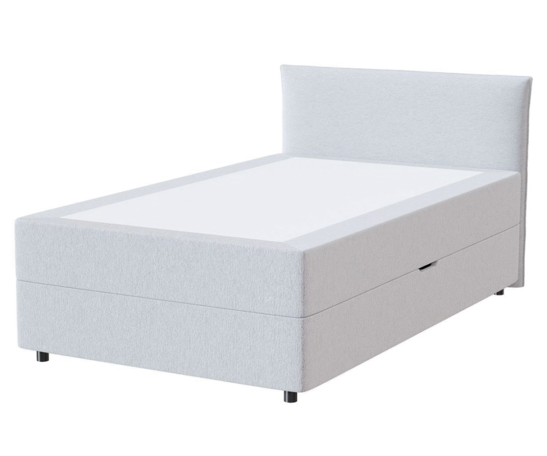 Voodi teismelisele Blue STORAGE kušett roosa kangaga ja peatsiotsaga