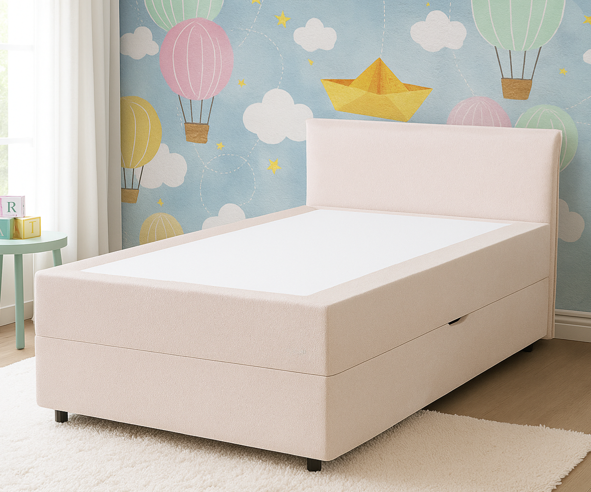 Voodi teismelisele 120x200cm Blue STORAGE kušett – roosa