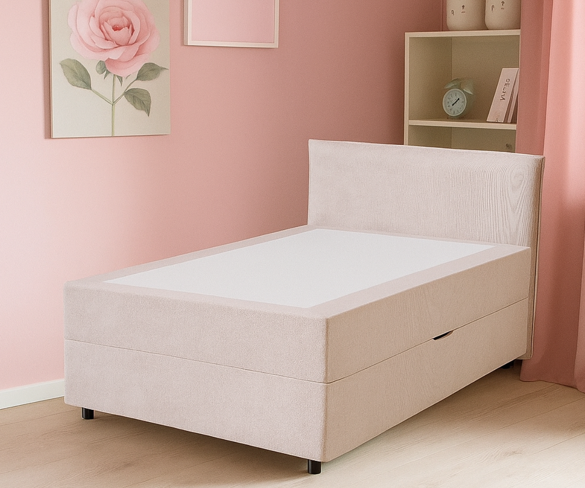 Voodi teismelisele 120x200cm Blue STORAGE kušett – roosa