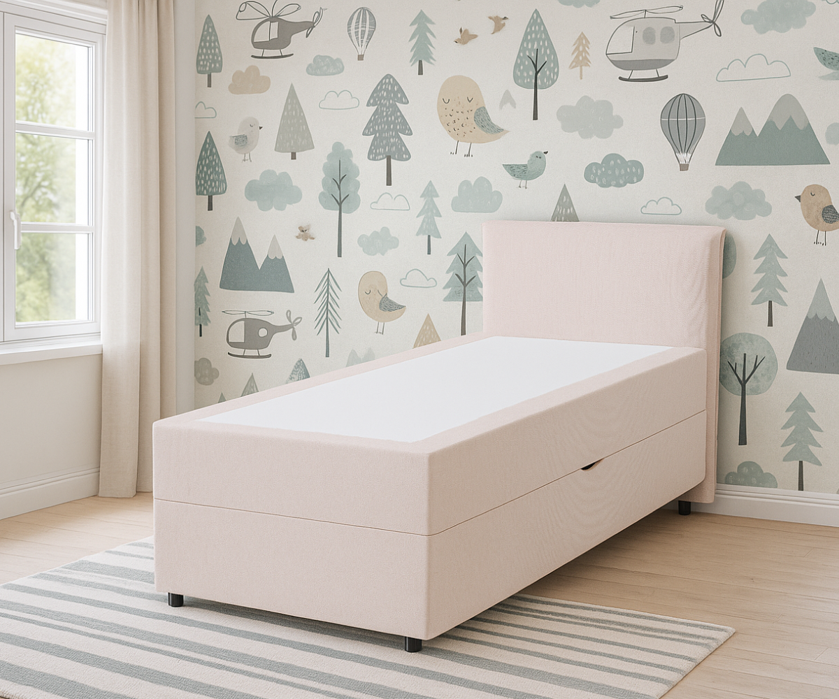 Sinine panipaigaga voodi teismelisele kvaliteetse mööblikangaga