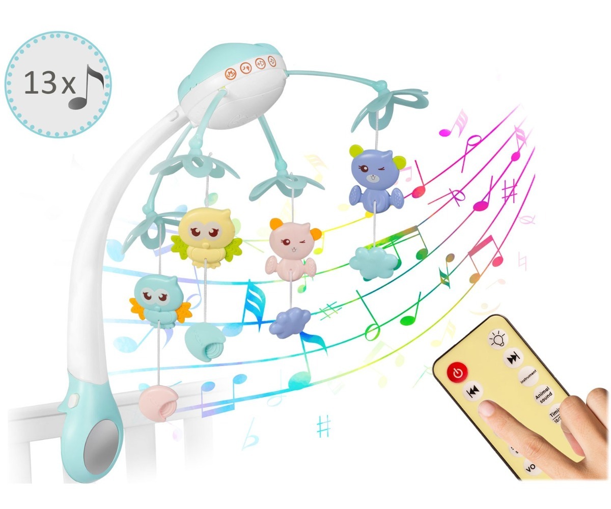 Puldi abil juhitav beebikarussell koos taimerifunktsiooniga.